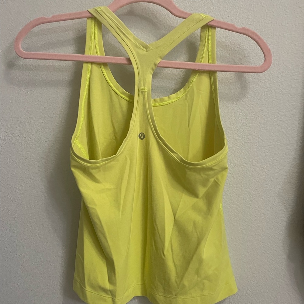 Lululemon Yellow Racerback Tank Top - Picture 2 of 3